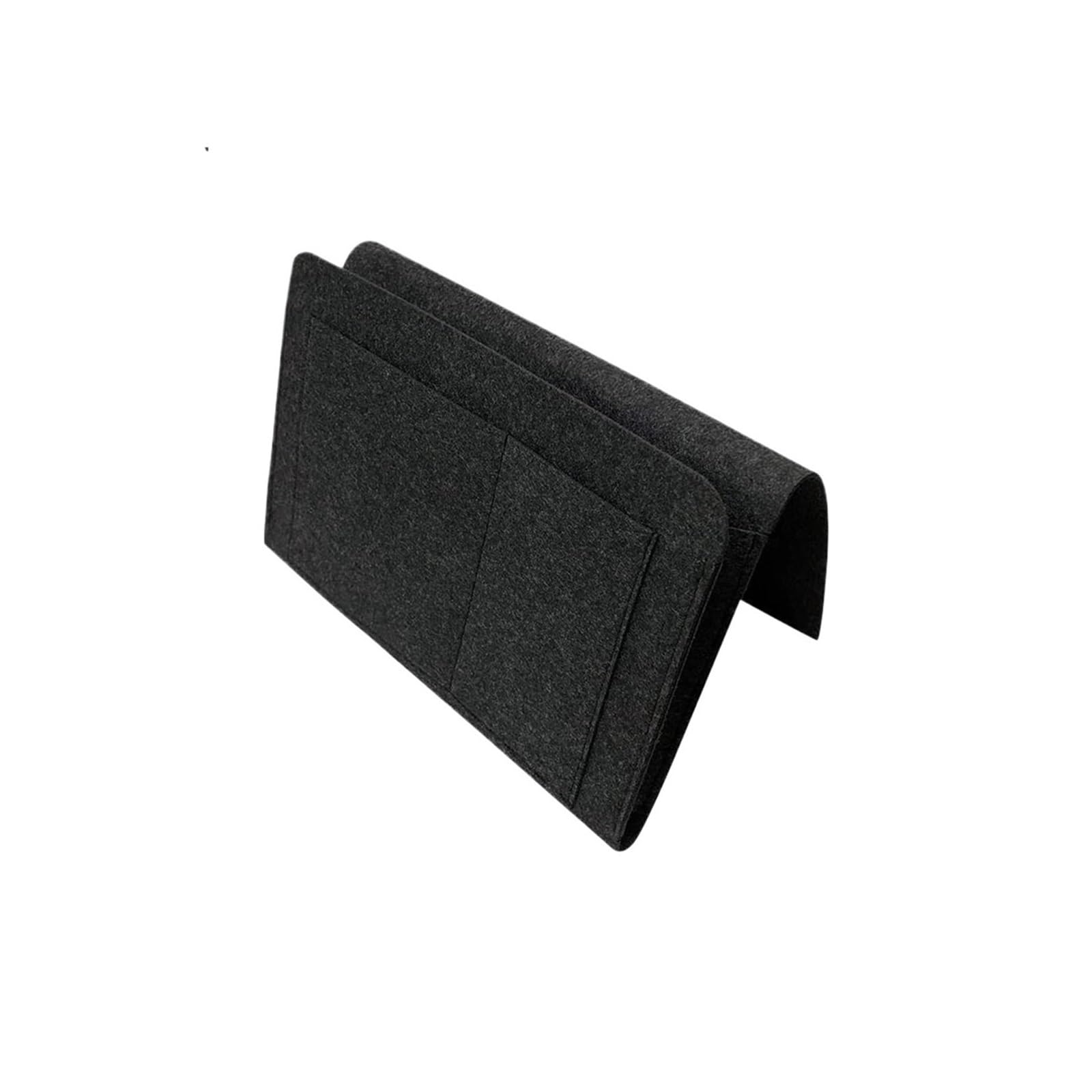 LSYHHXC Bedside Organiser 1pc Felt Bedside Storage Organizer Phone Book Magazine Holder Pockets Hanging Tissue Box For Bed Sofa Side Pouc(Black,32-21-10CM)