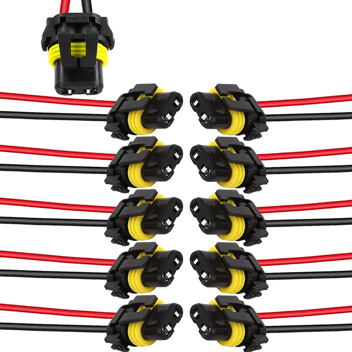 MKBKLLJY 9005 9006 Steckeradapter - 5 Stück Kabelpigtails 18AWG