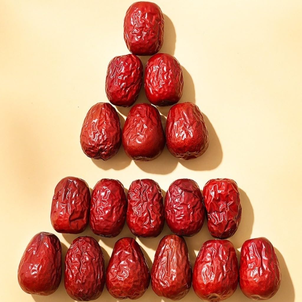 Dattes Rouges Pures Et Naturelles Du Ningxia, Chine (250g * 2) 500g / 17,64oz | Grand Jujube Séché, Sucré Naturel