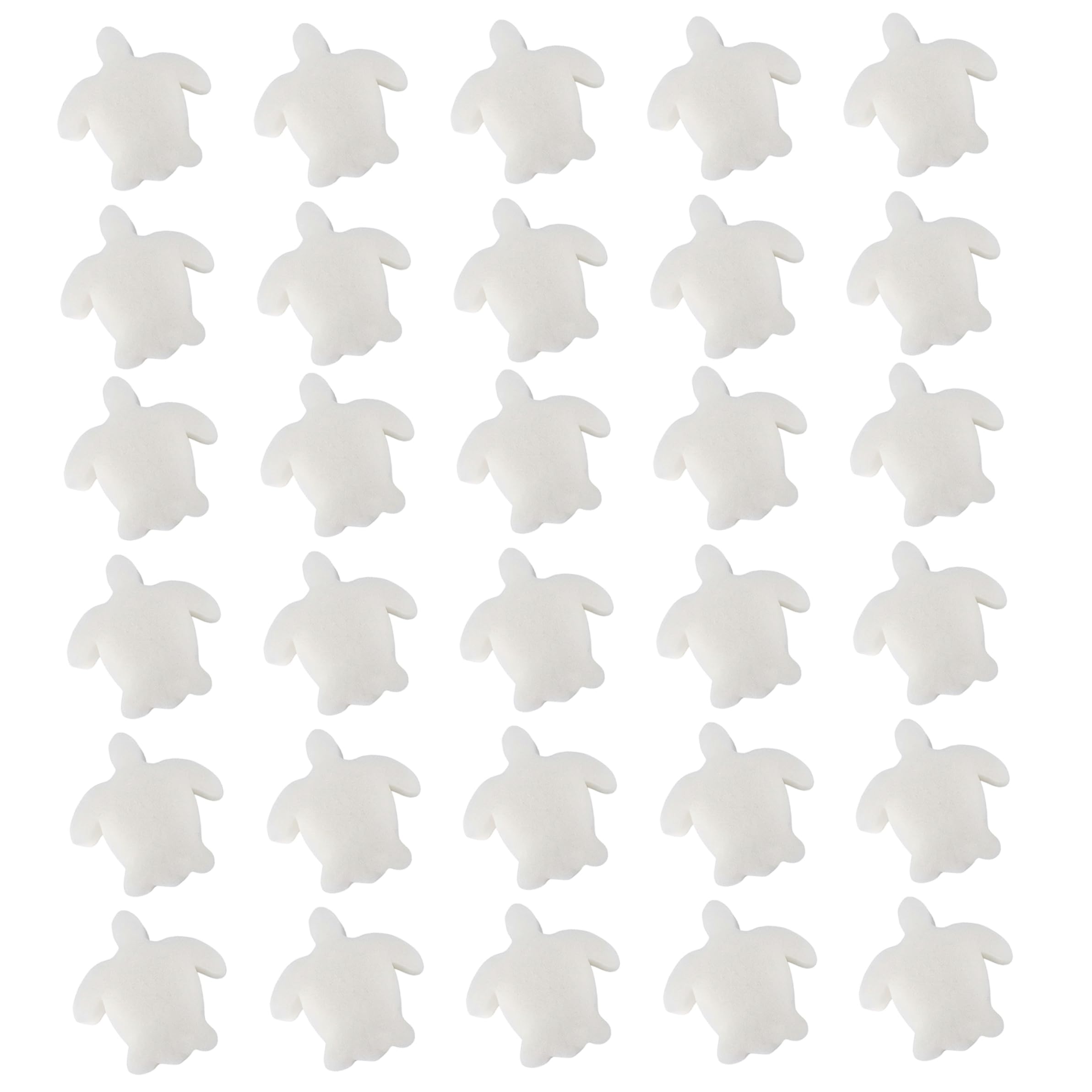 Assorbitore per vasca idromassaggio, 30 pezzi Assorbitore in spugna per vasca idromassaggio, spugna a forma di tartaruga per, spugne galleggianti per olio e sporco per piscina termale, bianco