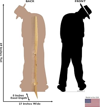 Cardboard People Gangster Silhouette Life Size Cardboard Cutout Standup