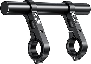 BRCOVAN Aluminum Alloy Handlebar Extender Extensions with 8'' Long Cross Bar with Double Clamp Mounting Base Fit 0.875'' / 1'' / 1.125'' / 1.26'' Handlebars for Bike Bicycle Motorcycle Scooter ATV