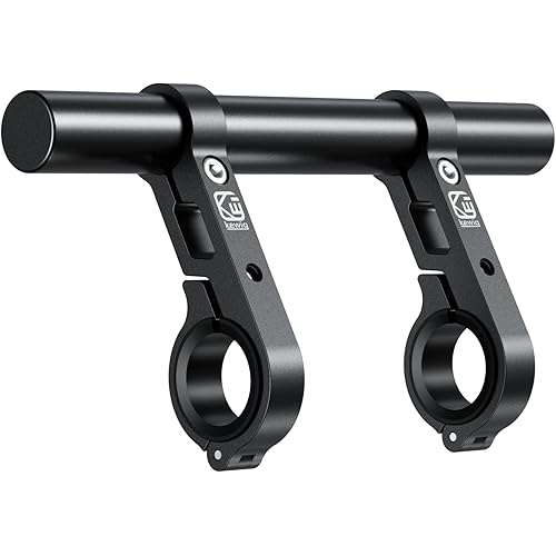 BRCOVAN Aluminum Alloy Handlebar Extender Extensions with 8'' Long Cross Bar with Double Clamp Mounting Base Fit 0.875'' / 1'' / 1.125'' / 1.26'' Handlebars for Bike Bicycle Motorcycle Scooter ATV