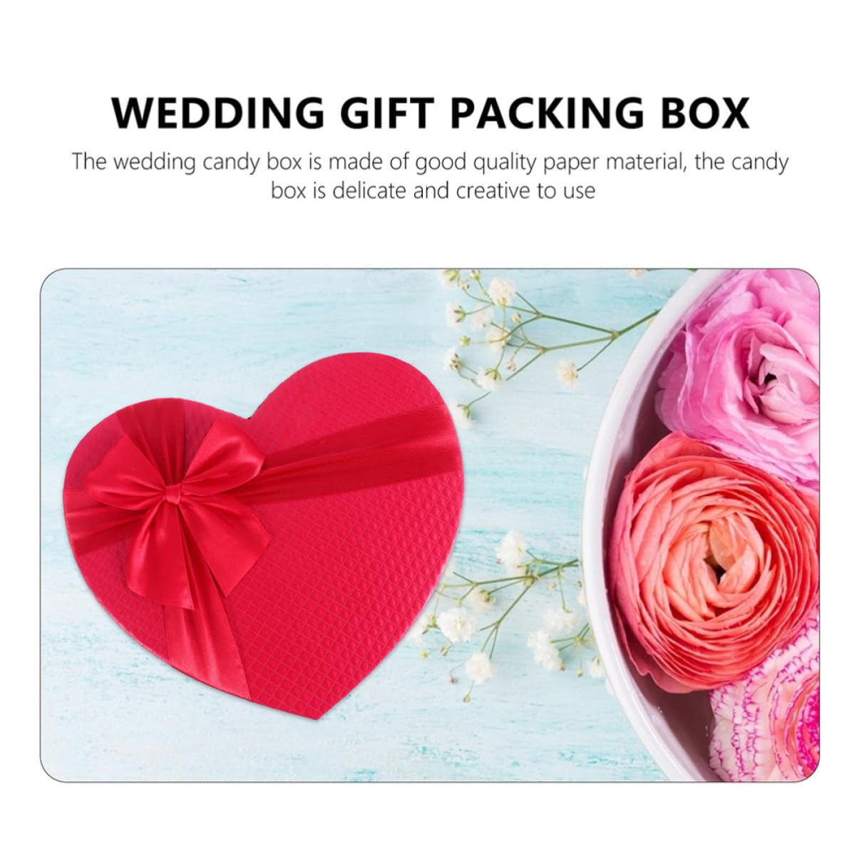 Healeved Geschenkboxen Aufbewahrungsboxen Rote Herzförmige aus Papier 2 Stück Kleine und Mittlere mit Deckel Hochzeitsboxen für Valentinstag und Feierlichkeiten