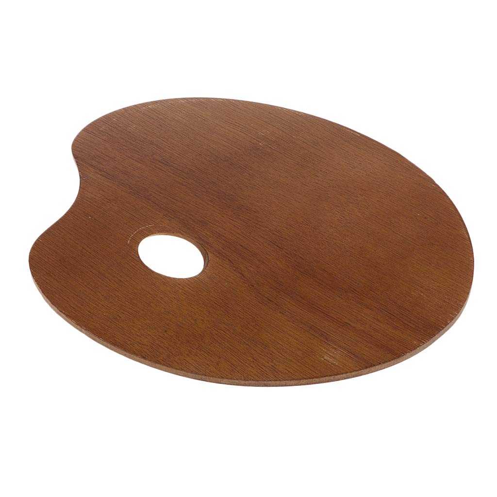 Harilla Ovale Malpalette Aus Holz – Zur Verwendung mit Acryl, Ölfarben Und Pinseln, 30x40cm