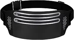 Bolsa pochete z?per duplo, imperme?vel, multifuncional, esportes, bolso, bolsa, porta celular para esportes ao ar livre (Preto)