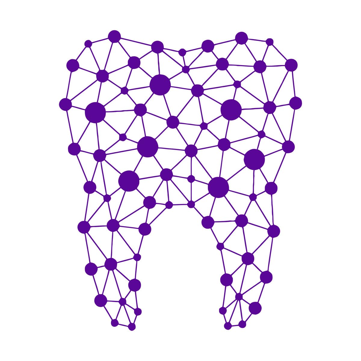 Lzhouting Wall Stickers 1111 Abstract Tooth Vinyl Wall Decal Bathroom Home Decoration Geometric Dentist Dental Clinic Decor Stickers Self-Adhesive Large - 57X70cm