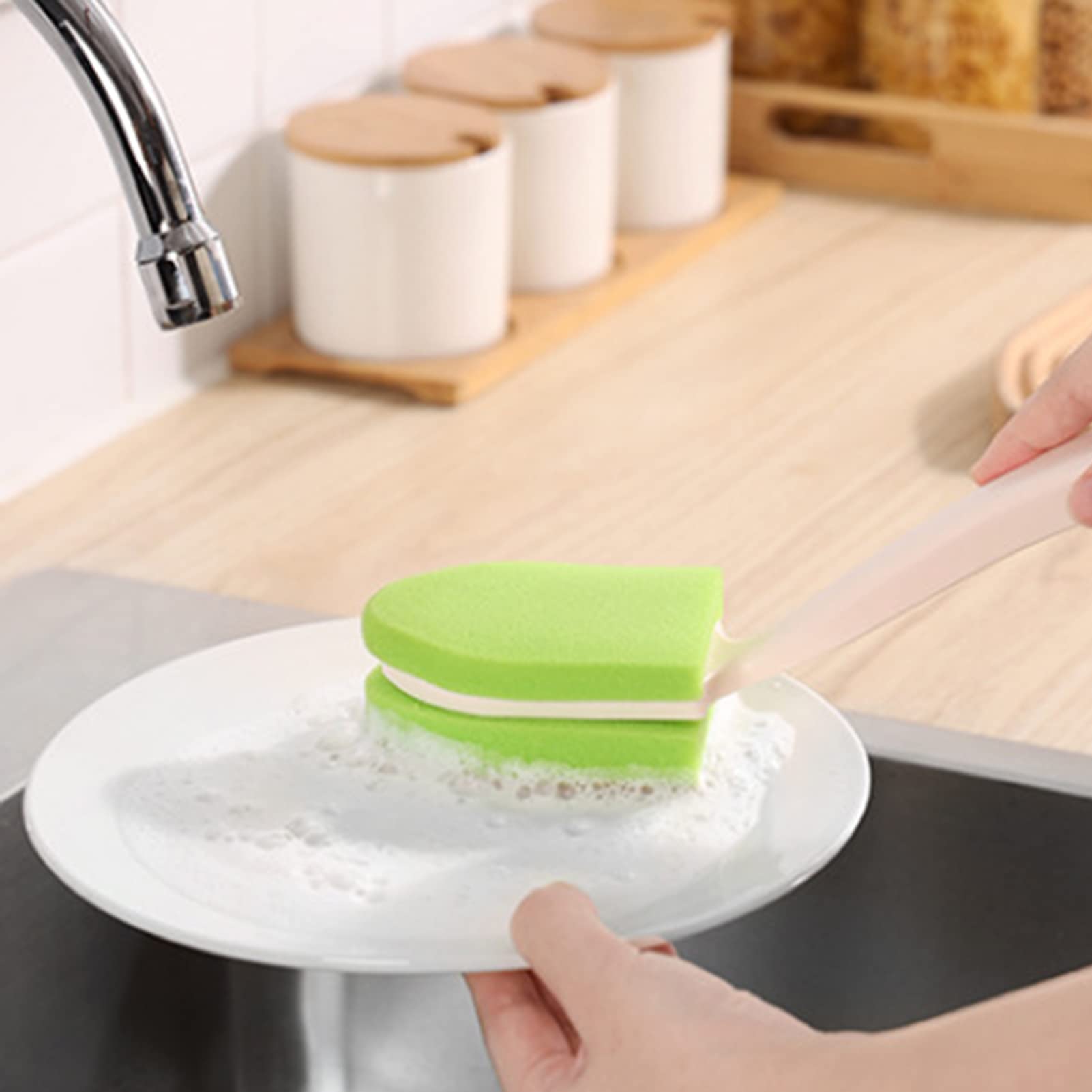 Amazon｜Tozlu 食器用スポンジブラシ - ディッシュワンドレフィル
