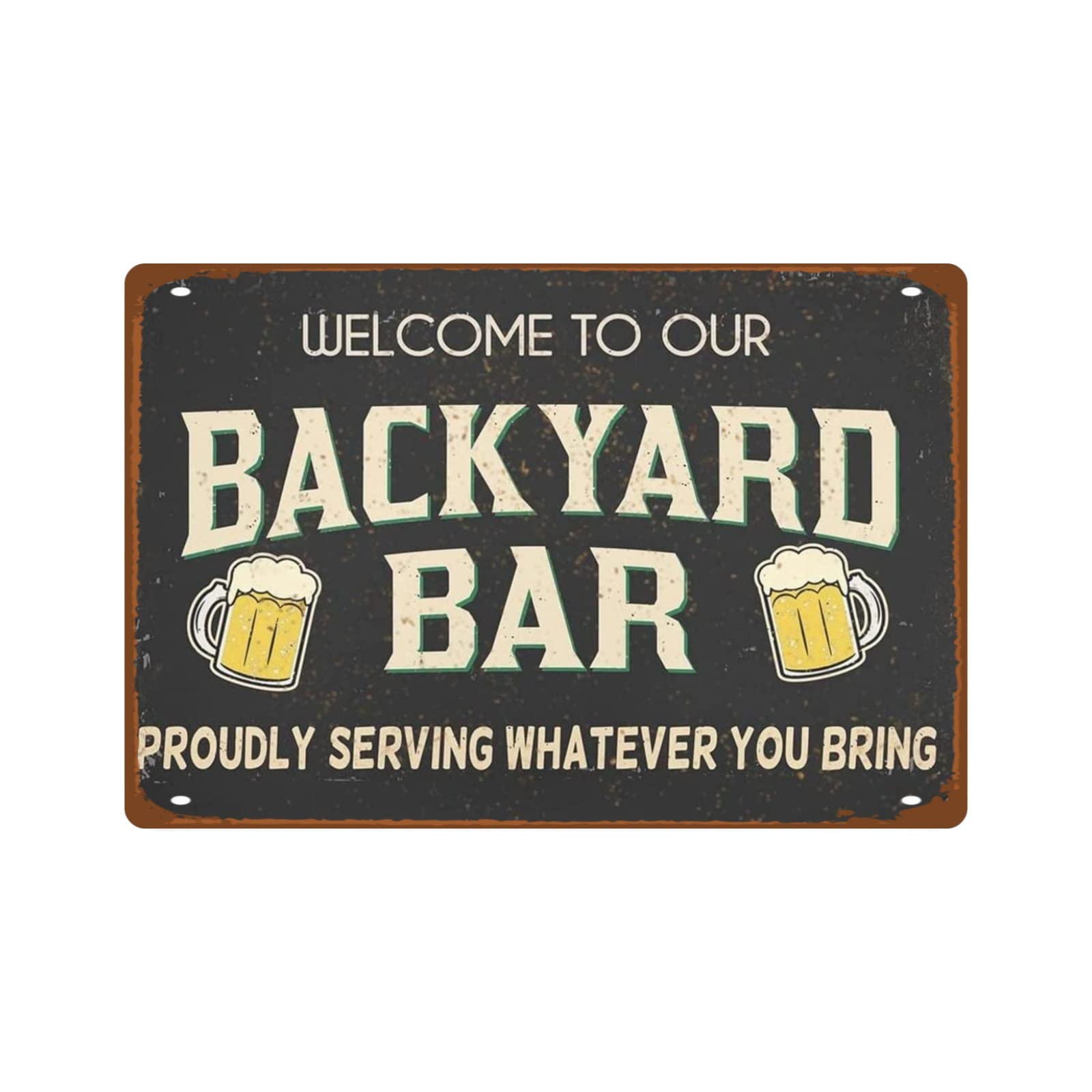 Pub Tin Sign，drink Wine Metal Wall Tin Sign Retro Gift Man Cave Decor Vintage Decorations 8"x12"