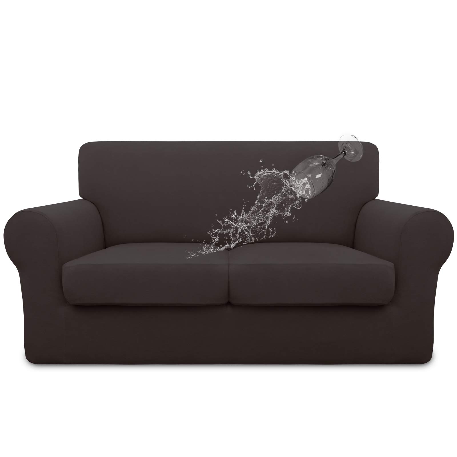 Easy-Going Waterproof 3-Piece Loveseat Cover Couch Covers for Sofa