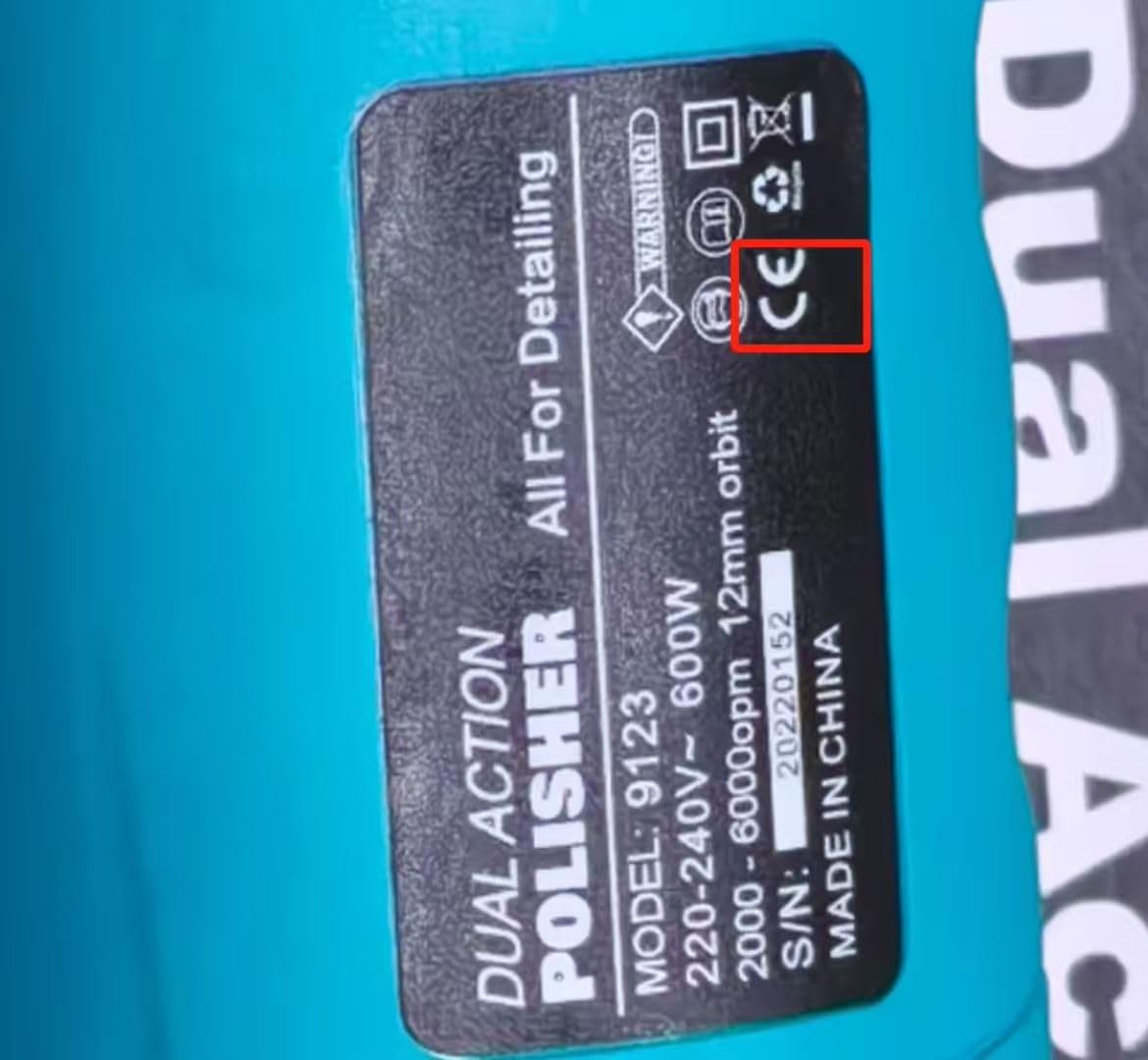 FOX Pulidora Orbital para Coche, 1000W, 6 Velocidades Variables 2200-5000 RPM, Base 150mm, Cable 4M, Color Turquesa y Negro, para Pulir y Encerar Coches y Barcos