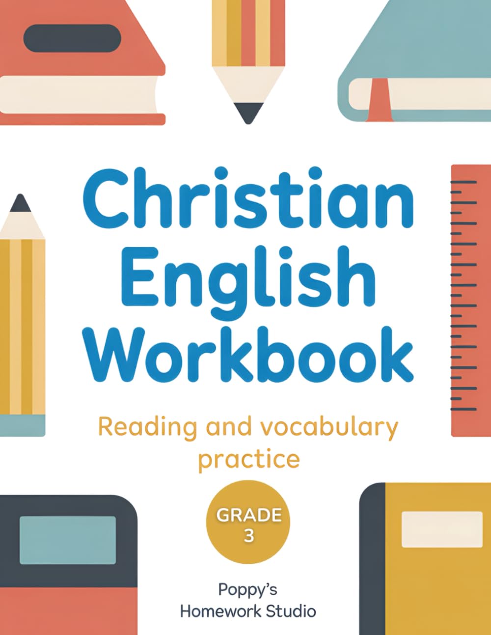 Christian English Workbook Grade 3 for Ages 8 to 9 Years Old (Reading Comprehension and Vocabulary Practice): Third Grade Reading Passages with ... English Workbooks for Elementary Students)