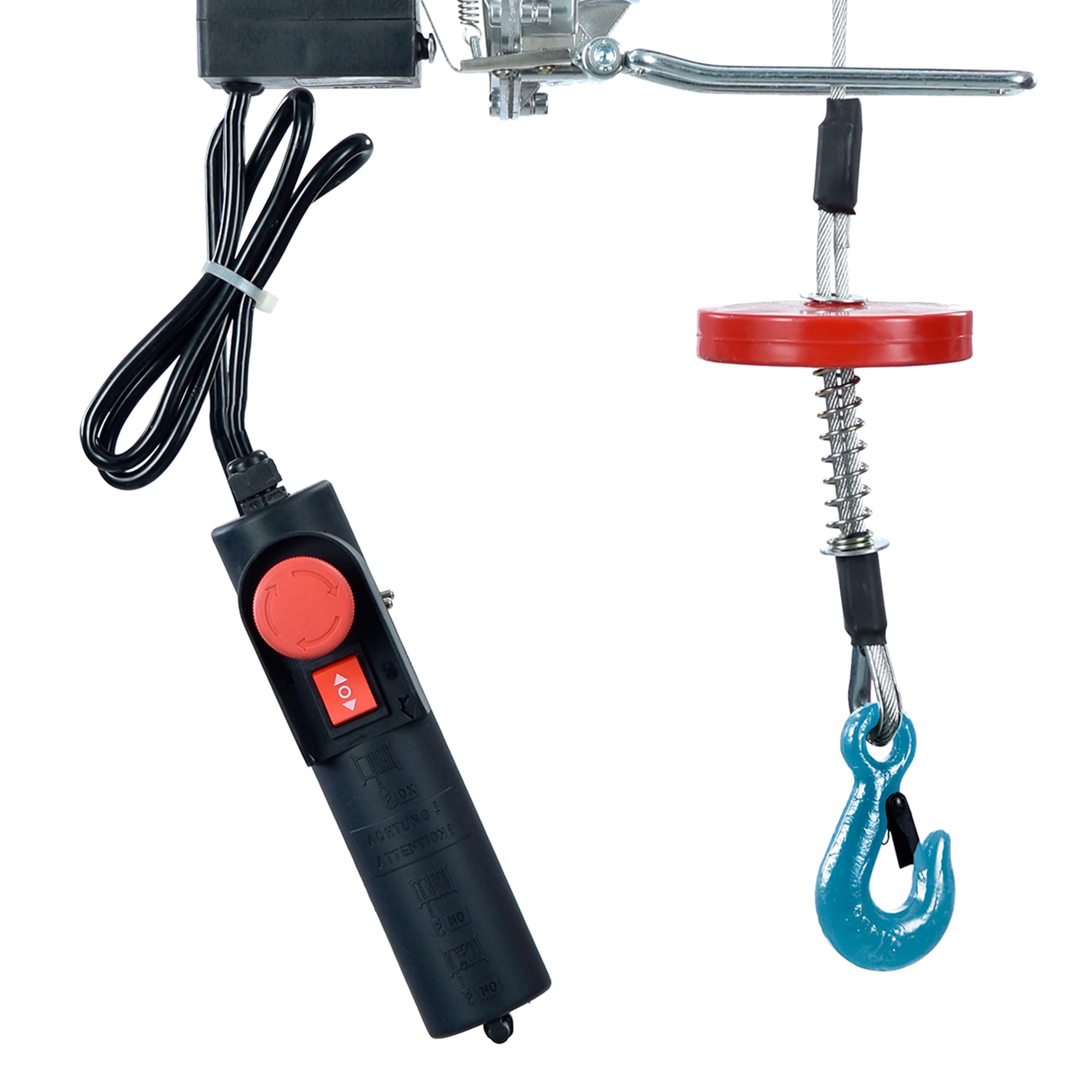 Cofan Polipasto eléctrico 1800 W | Capacidad de carga: 600/1200 kg | Altura de elevación: 10/20 m | Parada de emergencia | Incluye mando | Protección IP54