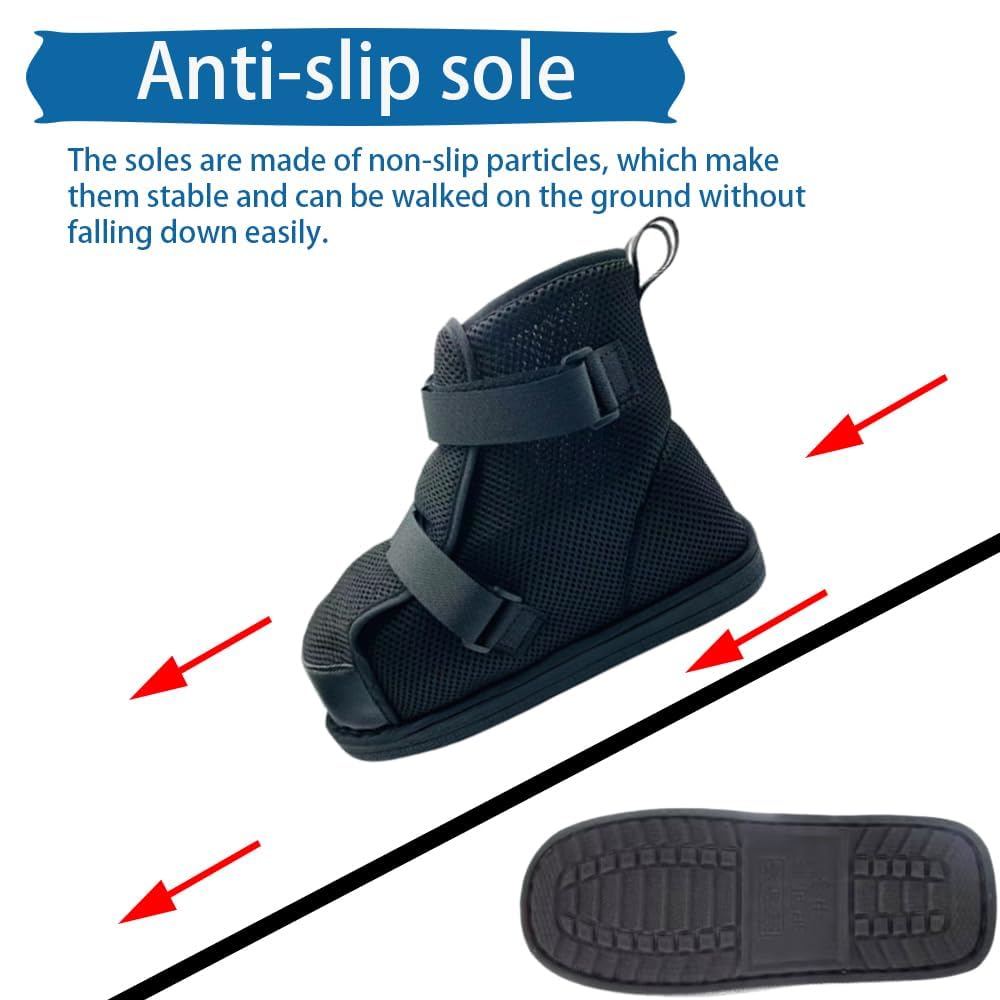 Scarponi da Passeggio Regolabili Copriscarpe per Recupero, Scarpe Post operatorie Traspiranti, Stivale Medico con Velcro, Scarpa Ortopedica per Post-operatorio,XL