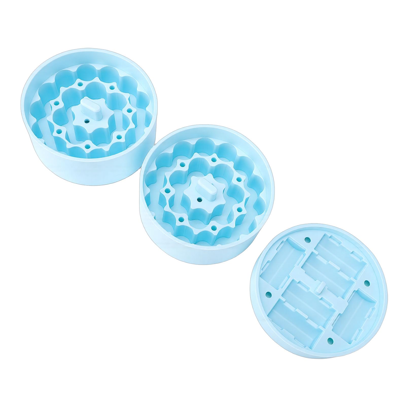 Silicone Vial Insert for Hydrapeak Jars | 48 Tube Organizer with Stackable Design for Peptide Storage (1 Short Style 2 Tall Styles)