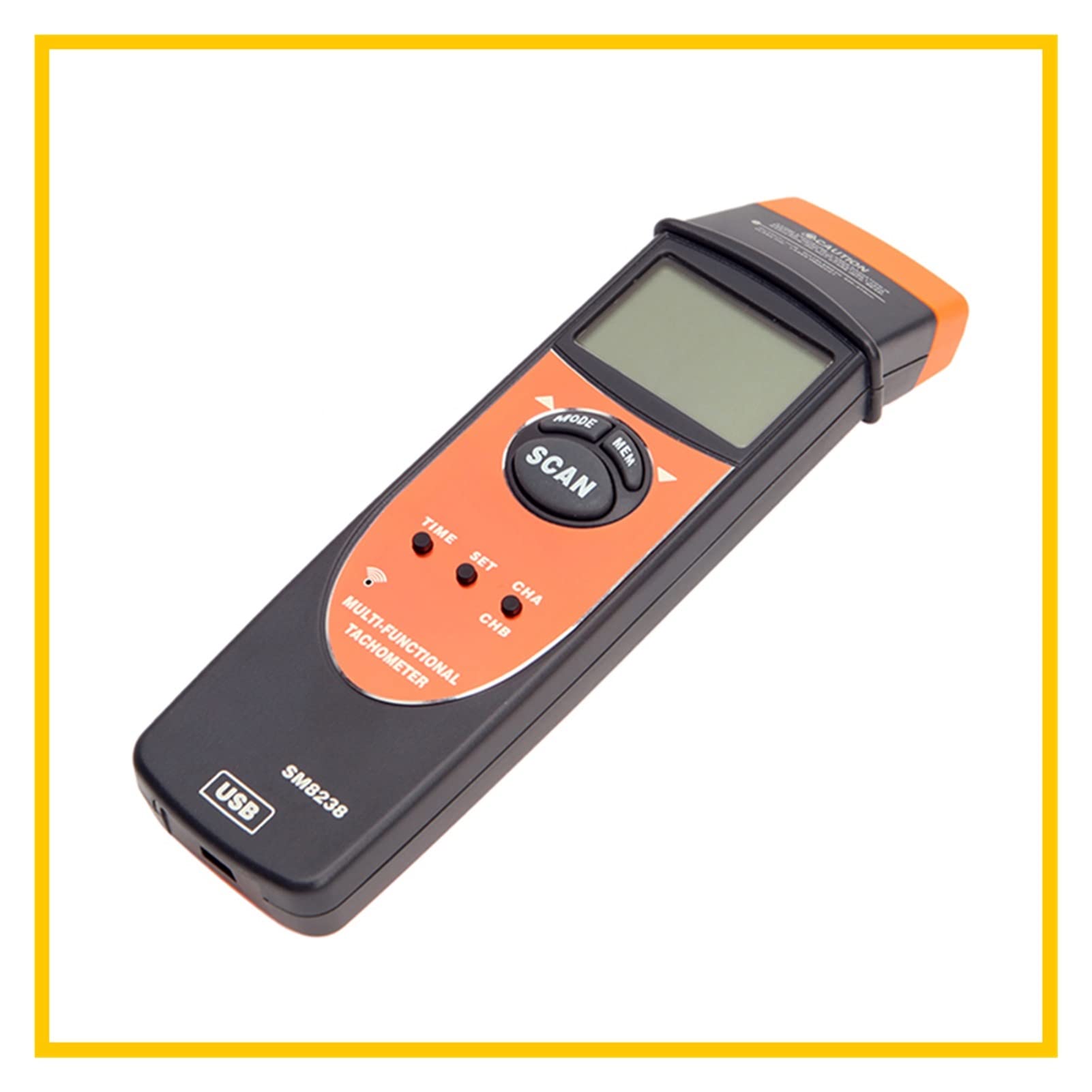 Handheld Digital Tachometer Multifunction LCD Speedometer 2.5-9999 9RPM USB Interface Precision Speed Data Logger SM8238, Tech-Modul