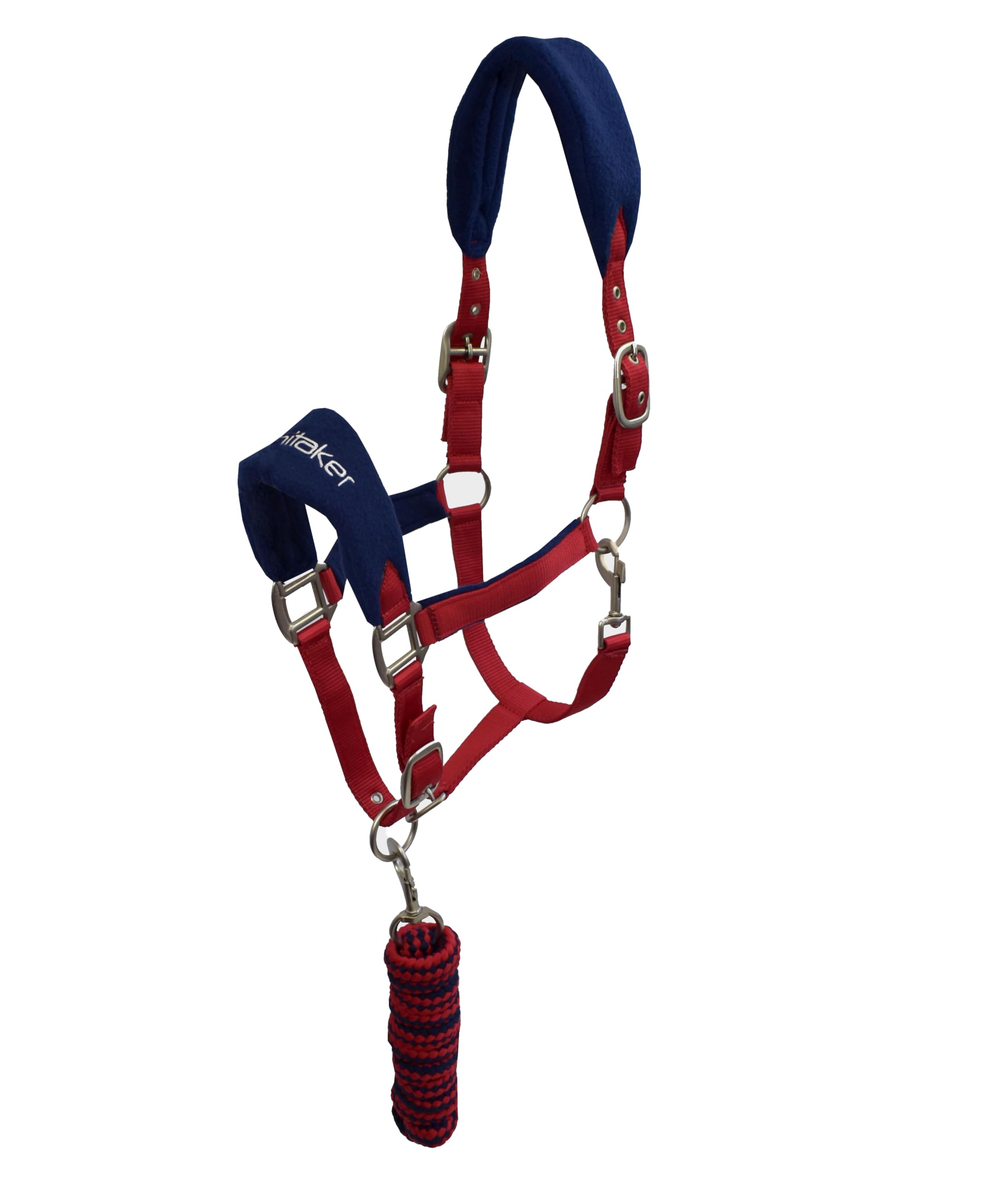 John Whitaker Unisex Club Headcollar and Lead Rope Set Red Pony