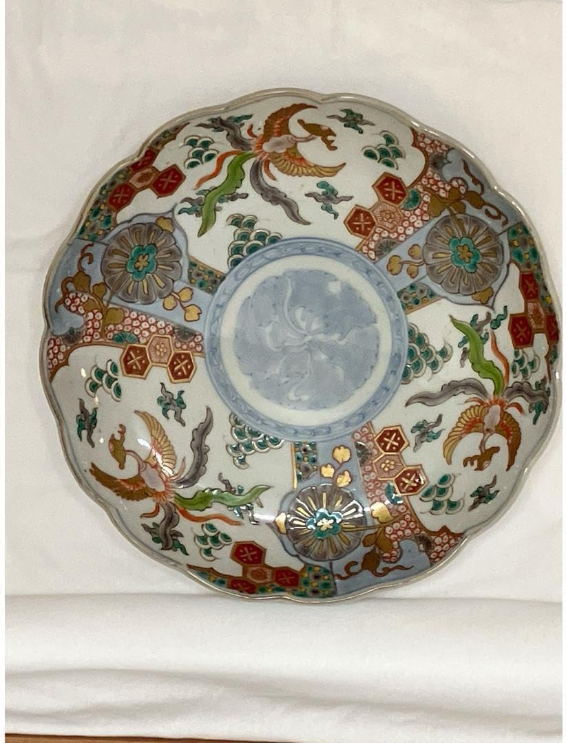希少伊万里なます皿陶器明治時代直径21.5cm 鳳凰 伊万里 なます皿