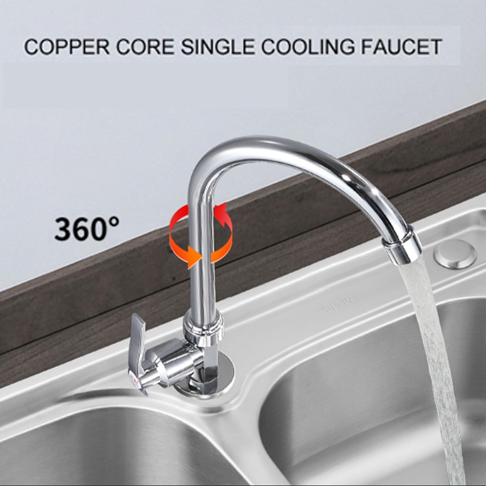 Fregadero de Acero inoxidable de Un Solo Seno, fregadero de cocina, senos profundos empotrados con cesta de drenaje y accesorios, utilitario para restaurante, baño, despensa, Bar.