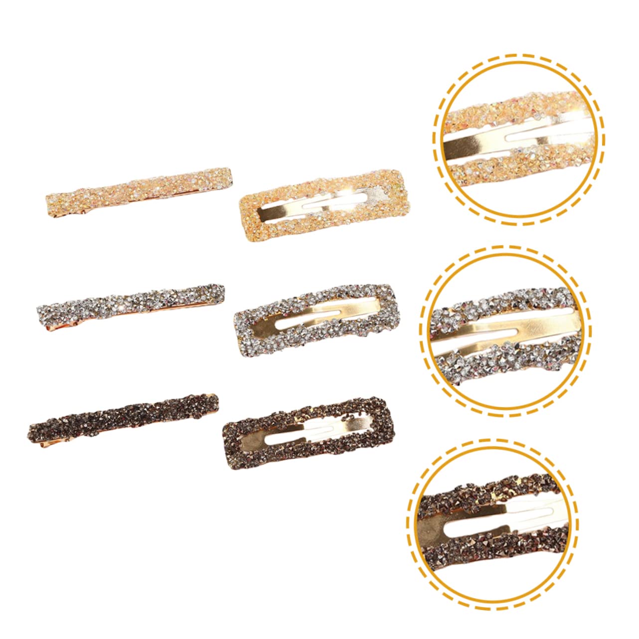 FRCOLOR 30stücke Rhinestone Haarklammern Teilig Champagner Elegante Haarspangen Für Frauen Für Verschiedene Anlässe Einfaches Styling Für Dickes Glattes Oder Lockiges Haar Modische
