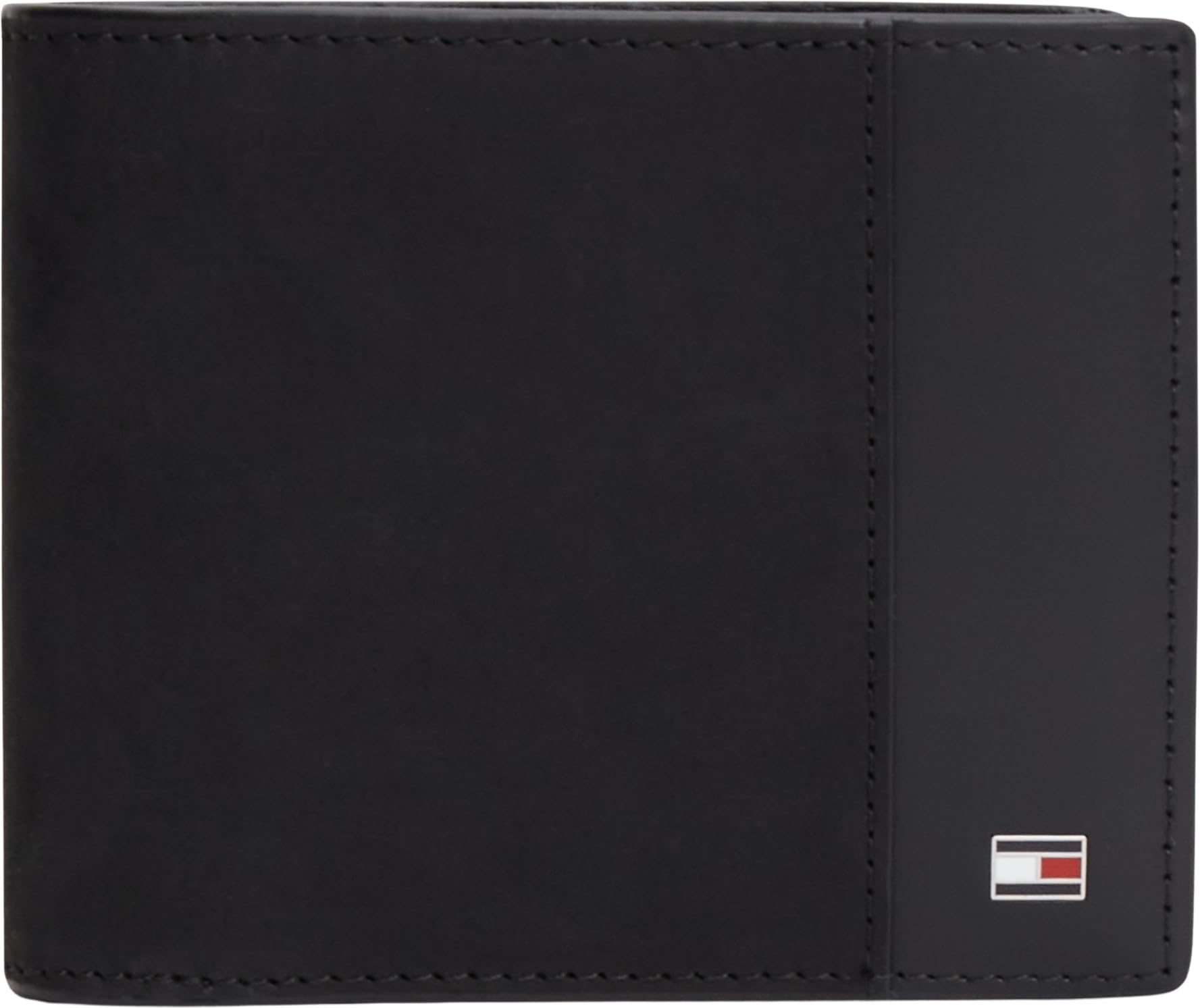 Tommy Hilfiger Men Th Soho Cc Flap and Coin AM0AM14503 Bifold Wallet, Black, One Size
