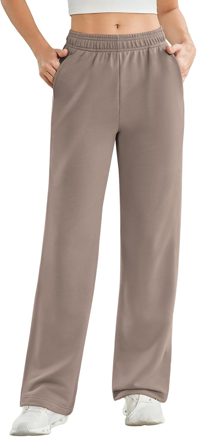 PINSPARK Joggingbroek Dames Sportbroek Wijde Broek Trainingsbroek Hoge Taille Lange Baggy Vrijetijdsbroek met Elastische Tailleband Ademende Yoga Fitness Joggingbroek