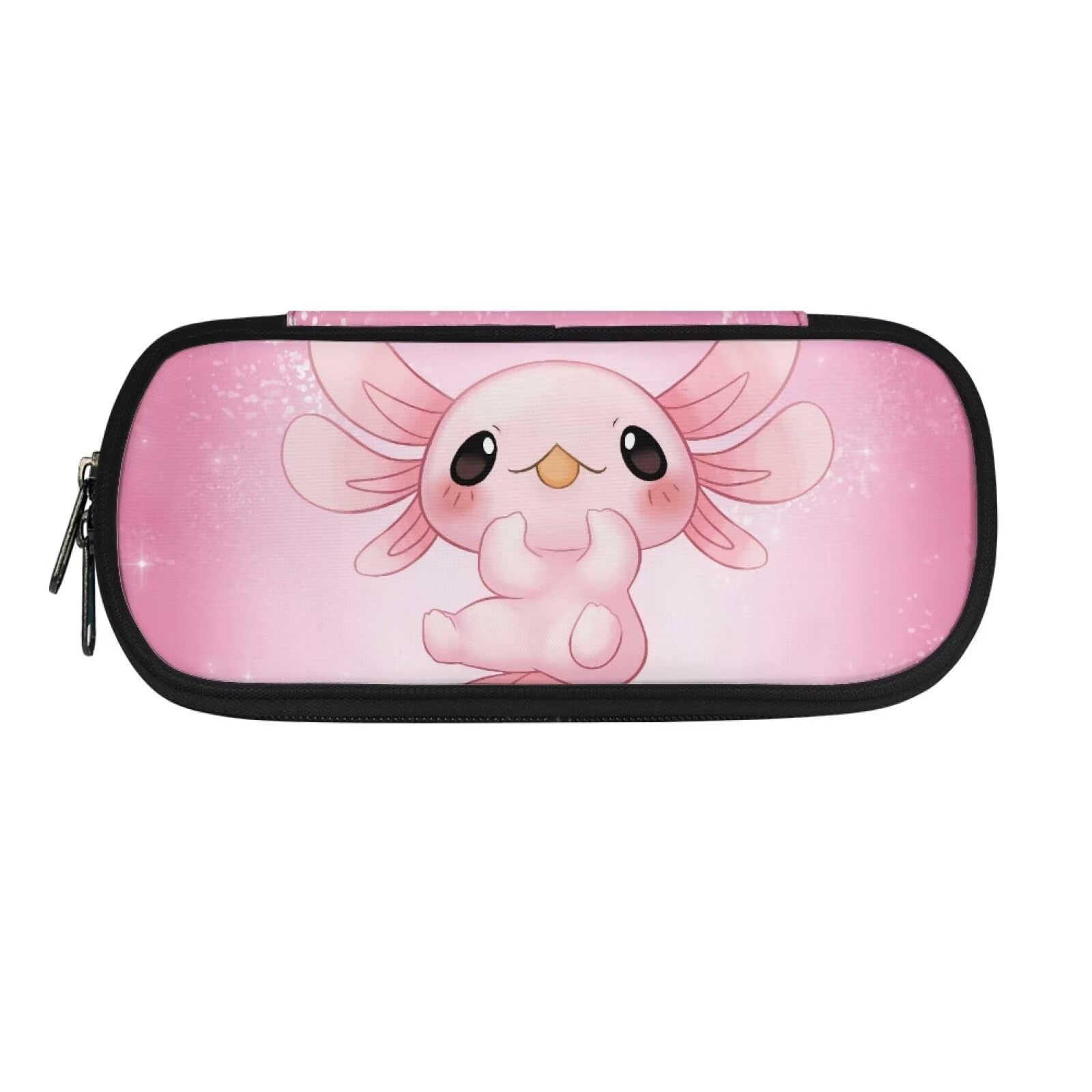 POLERO Cute Axolotl Pencil Case for Girls Kawaii Pencil Bag for School Office Stationery Organizer Pen Pouch — image 1