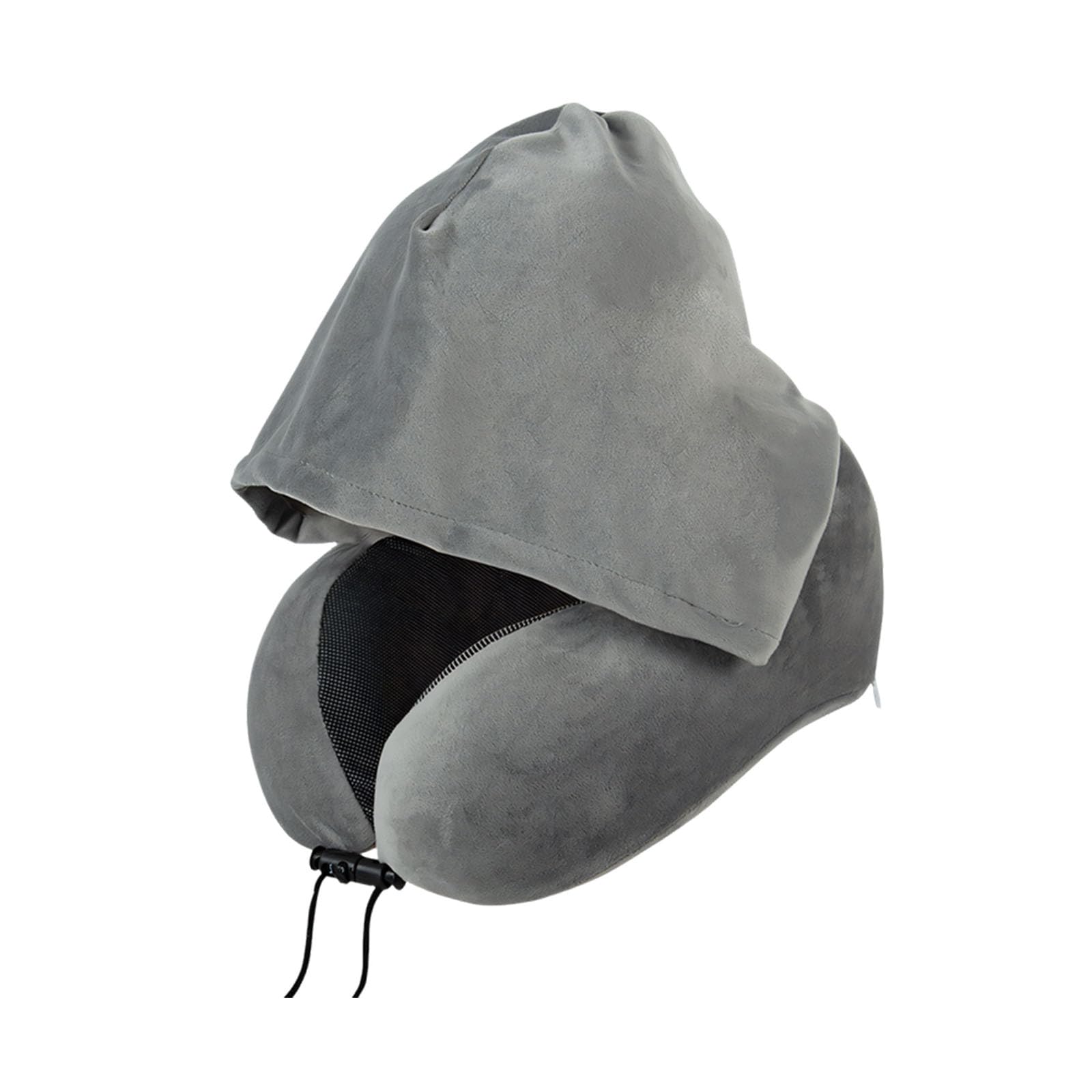 Msioytog Memory Foam Attached Travel Cushion with Airy Ice Silk Case for Relaxing At Work Compact Roll Neck Pillow