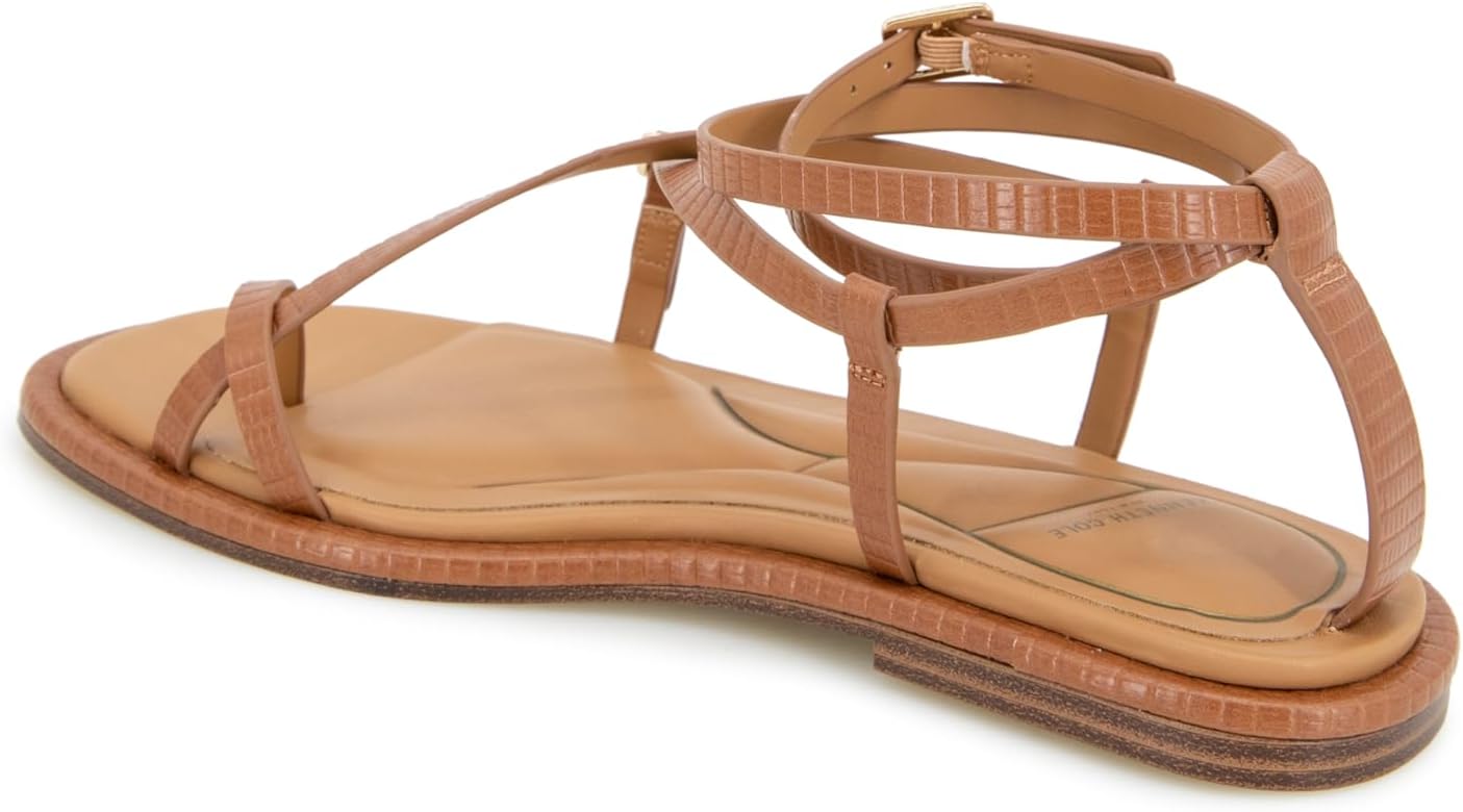 Kenneth Cole New York Women's Paros Flat Sandal, TAN, 8 - Image 6