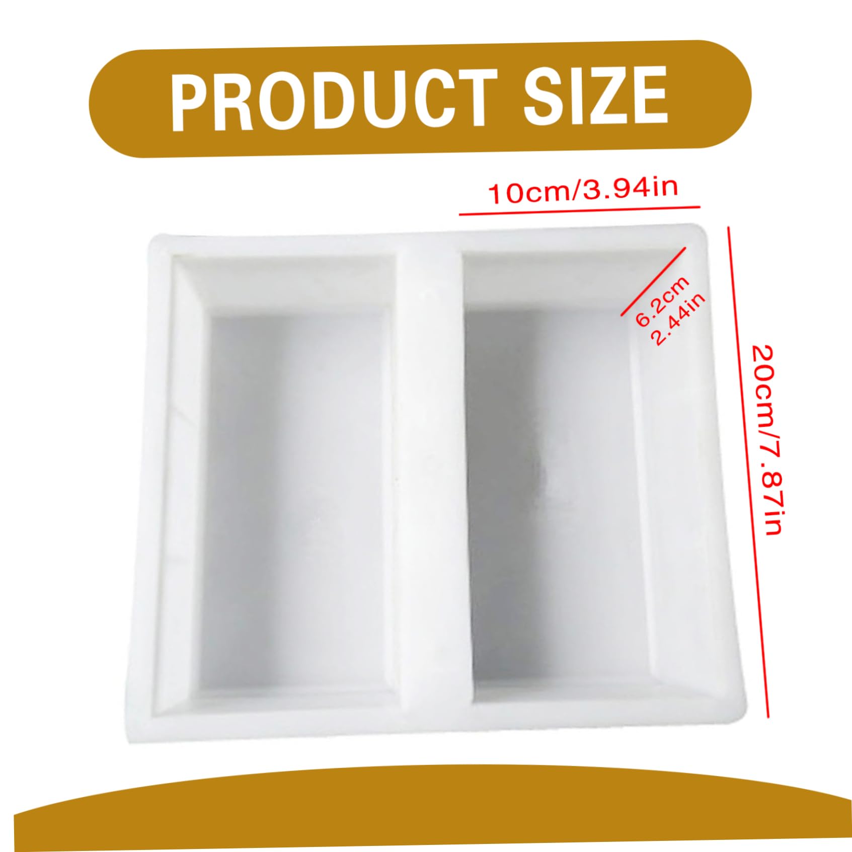 Moldes de Ladrillos para Concreto, Herramientas de Construcción de Modelos de 3.9x7.9x2.4 Pulgadas, Molde de Ladrillo de Polipropileno, Molde de Bloques de Concreto Fácil de Usar, para Suministros de