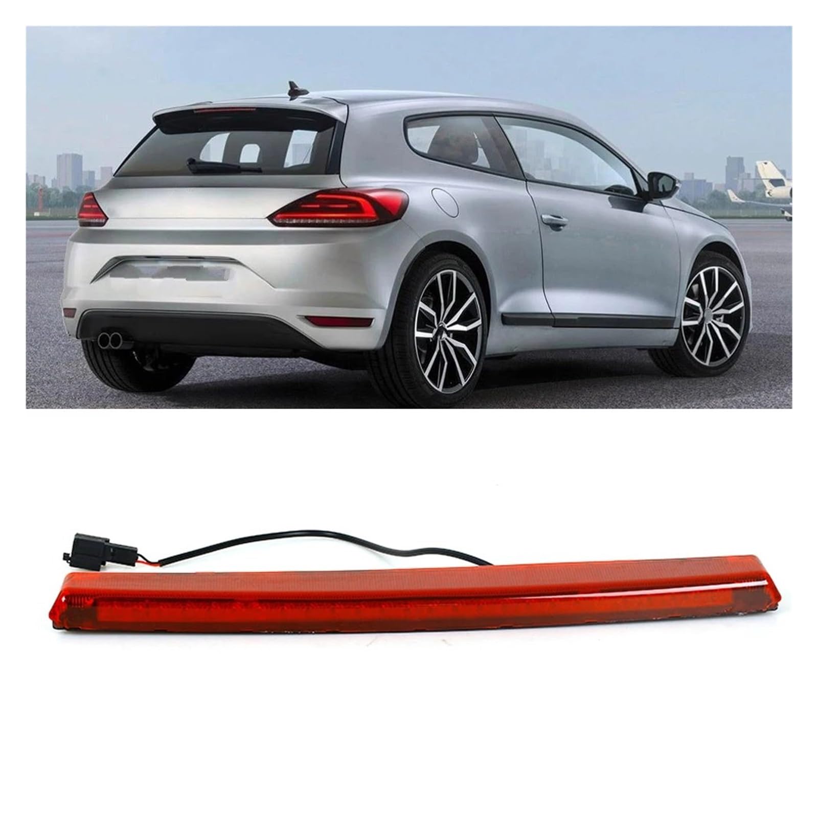 Fanale Posteriore per per Golf 5 V Luce Stop Posteriore | Per GTI R32 2005-2009 Per Scirocco 2009-2016 Auto LED 3RD Terzo Freno Freno Alto Fanale Posteriore(Nero)