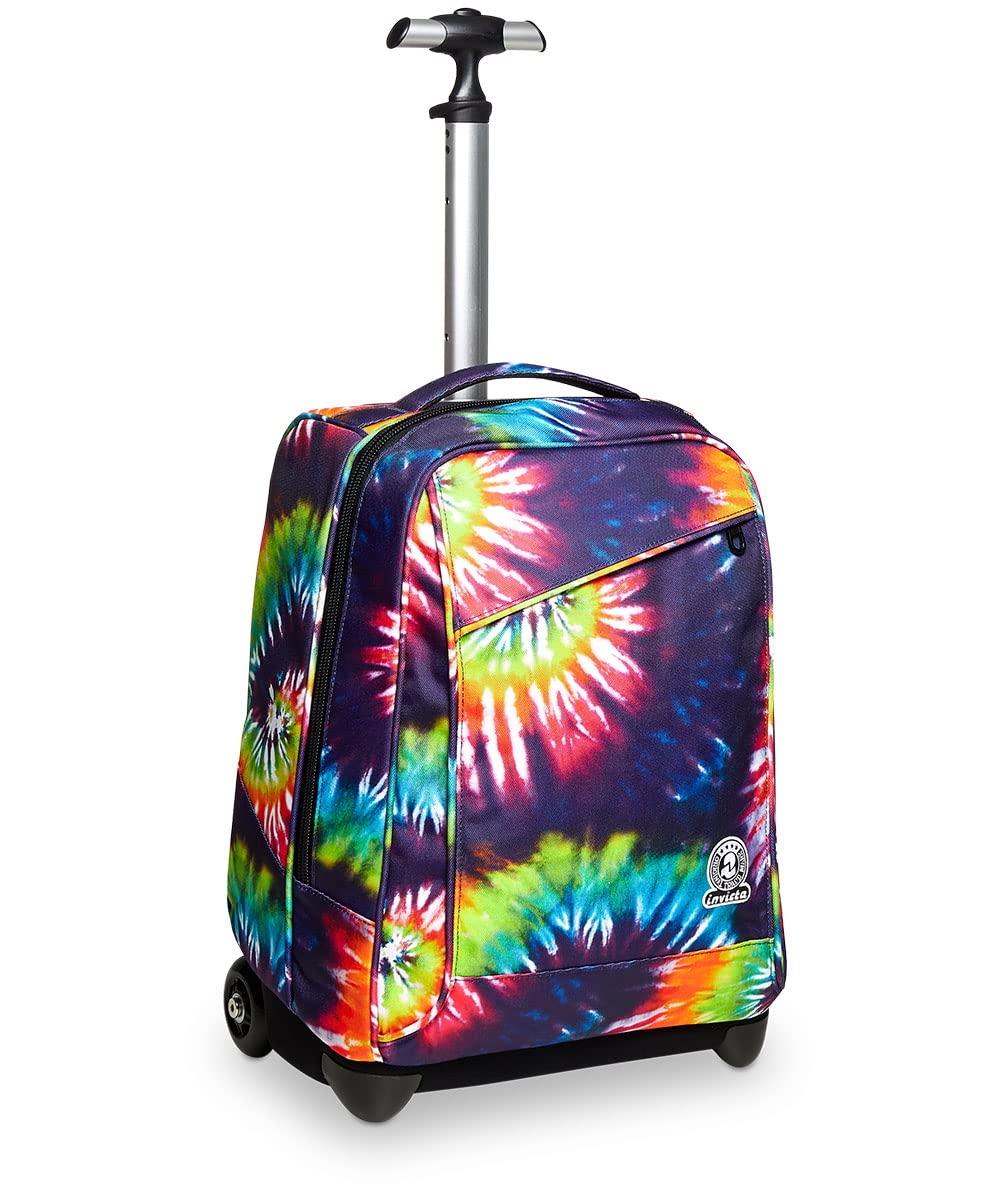 Invicta Trolley, 2 in 1, Schulranzen mit Rollen, Rucksack mit Trolleyfunktion für Schule, Reisen, Mädchen&Jungen, mehrfarbig