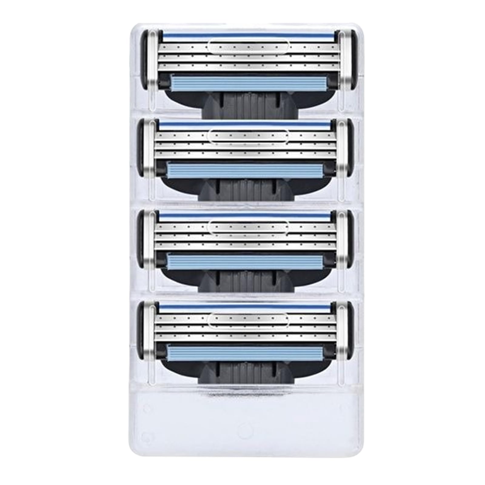 4Pcs Razors for Men Razors Blades,Mens for Shaving Blade,Men's Razor for Replacement Heads,Shaver Refill Gift Set,Safety Skinguard Shavers Refills Kit,Classic Blue Shave Headblade