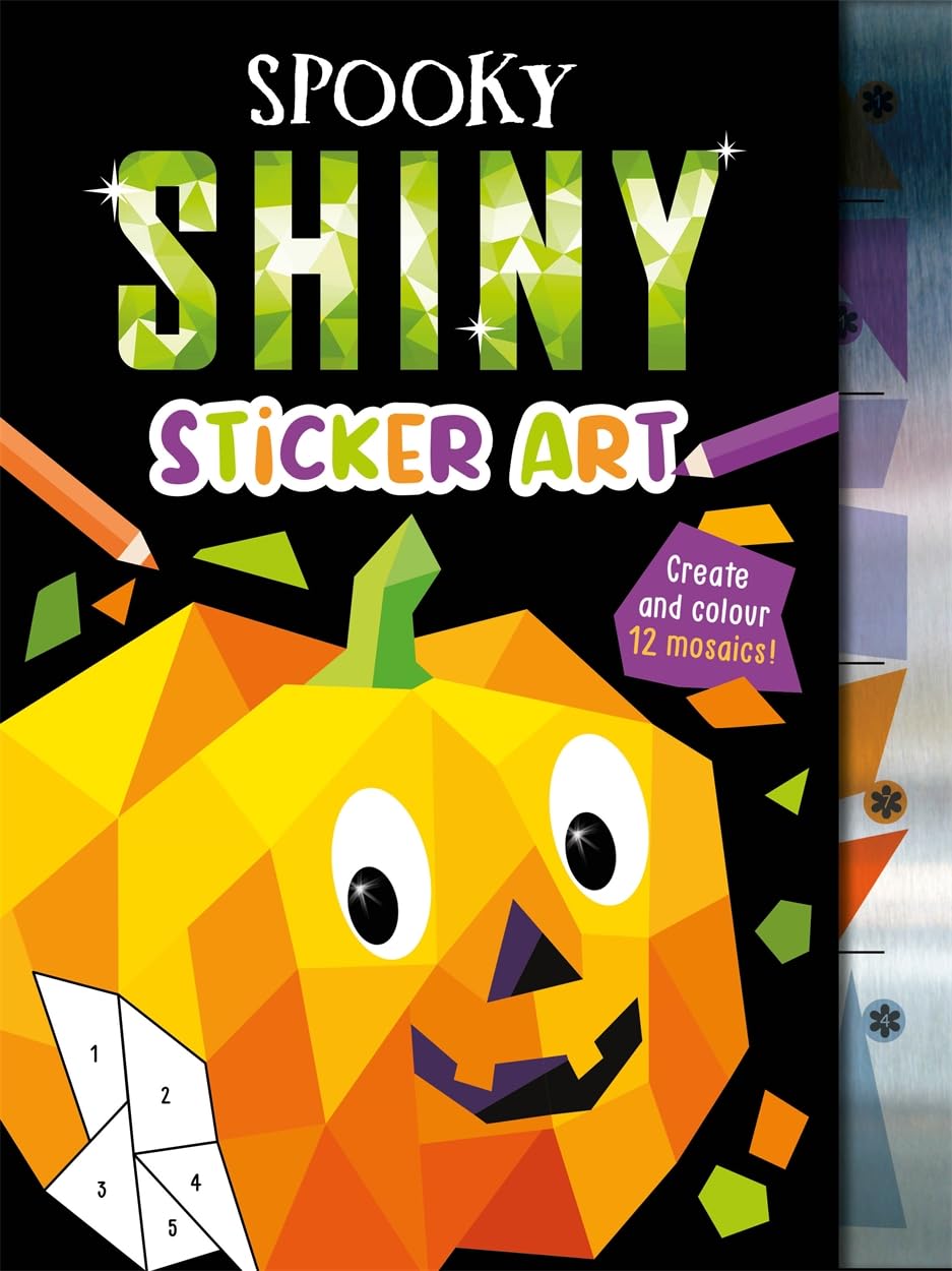 Spooky Shiny Sticker Art (Mosaic Sticker by Numbers)