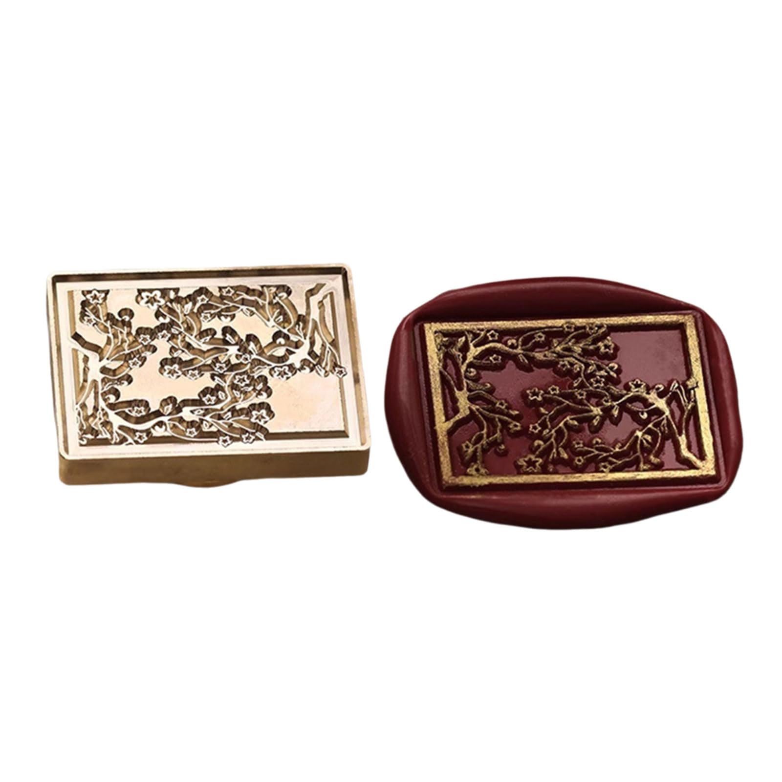 Tsophreniq Embossed Seal Stamp for Invitation Scrapbooking Embellishment Umbrella Fish Flower Heart Pattern Stamp Wedding Invitation