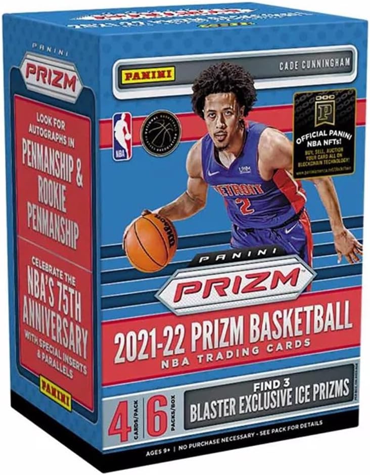 Panini 2021/22 Prizm Basketball Factory Sealed Blaster Box - 6 Packs - 24 Total Trading Cards