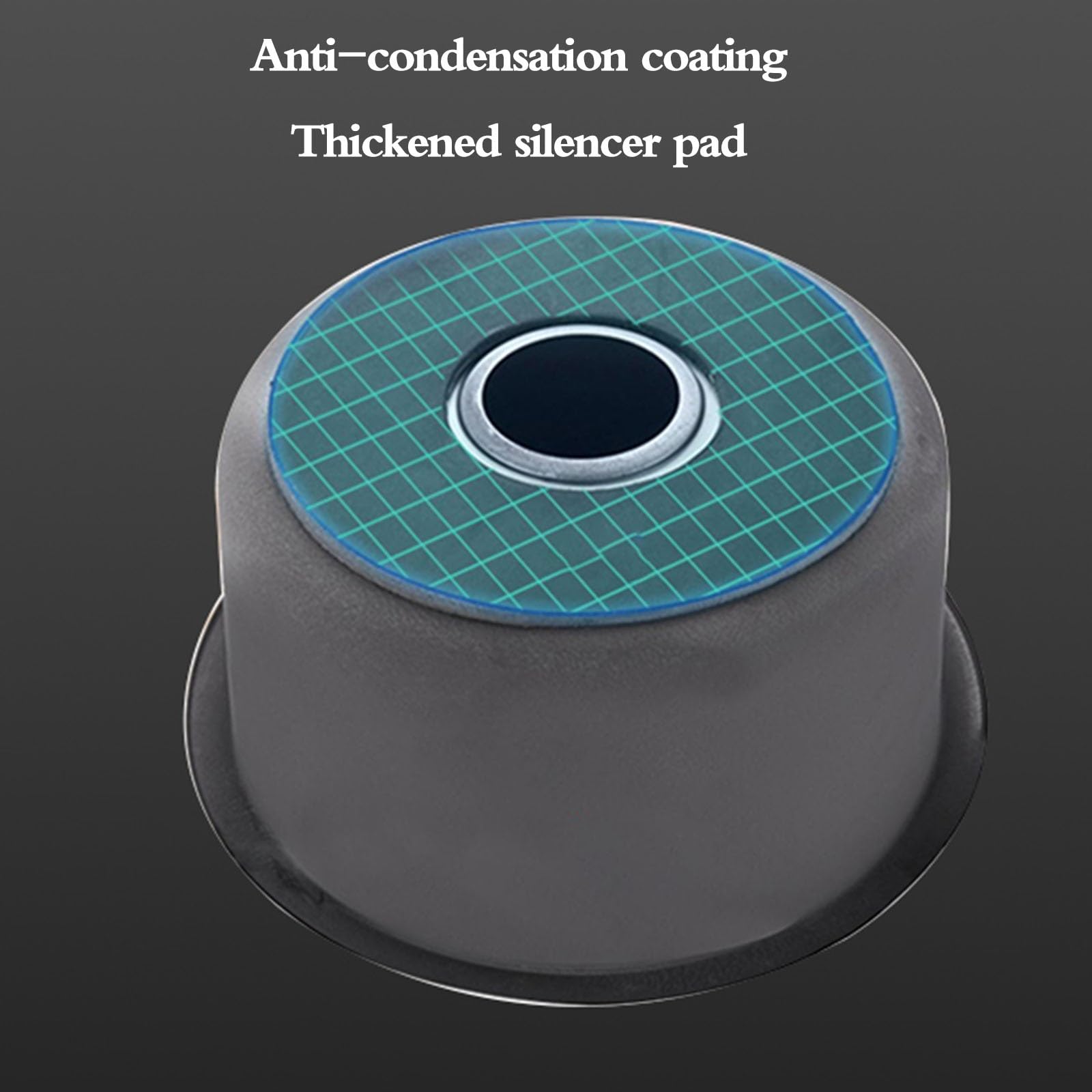 Cocina que ahorra espacio mini lavabo con sifón para autocaravanas dorado, fregadero redondo de cocina para el mostrador de la barra de acero inoxidable para el hogar, fregadero de agua (dorado, 32 x