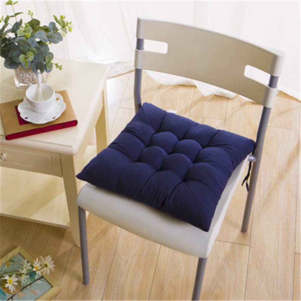 Coussin de chaise de salle à manger 40x40 cm marine, lot de 4 galettes de siège