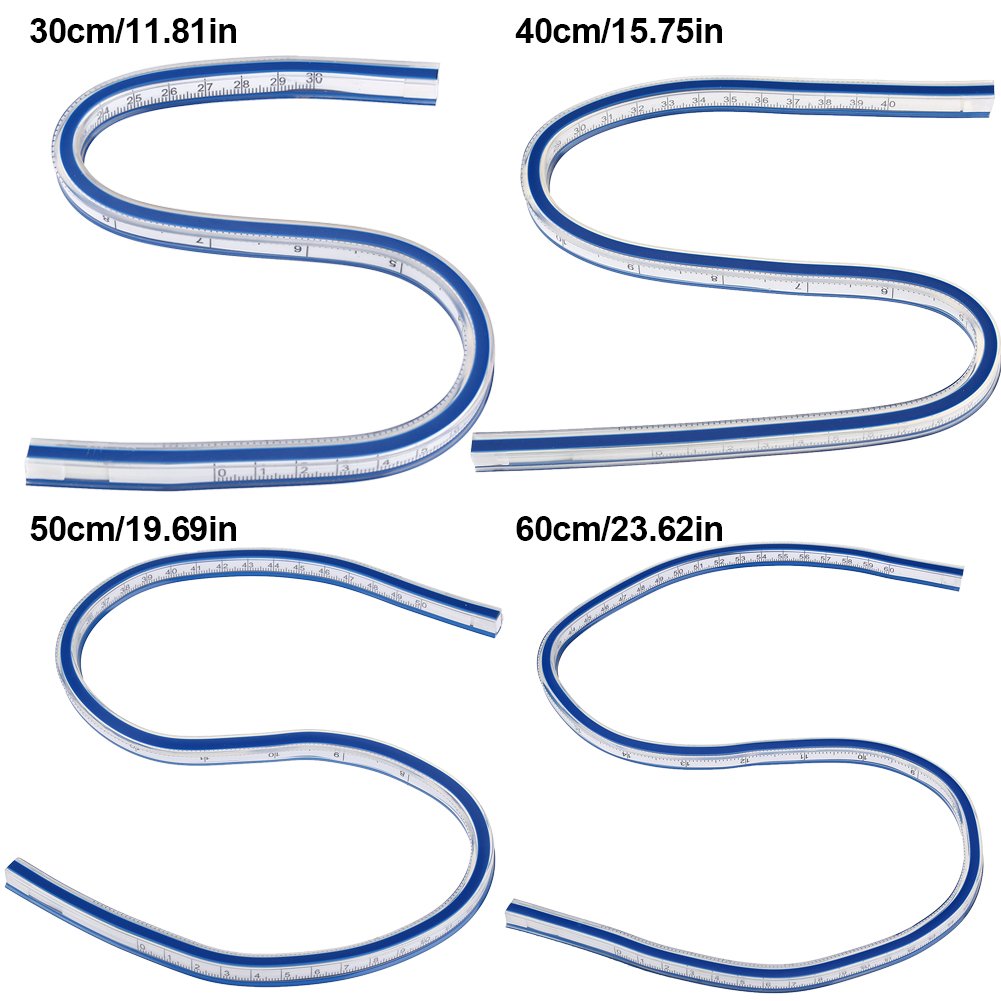 VGEBY Règle de courbe flexible pour dessin, peinture et design (60cm) - Bricolage