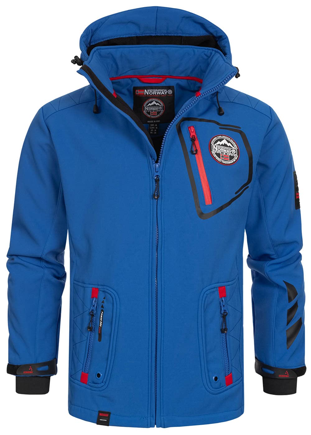 Geographical Norway Tacebook Men - Giacca Softshell Uomo Cappuccio Impermeabile - Giubbotto invernale Antipioggia Esterno - Escursionismo Sci Autunno Inverno Primavera