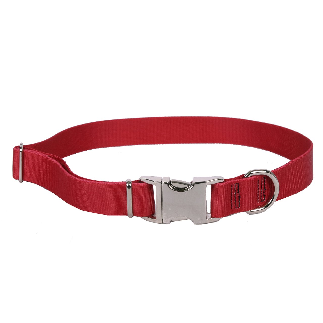 Collar de Perro Amarillo de nylon rojo ideal para paseos nocturnos seguros