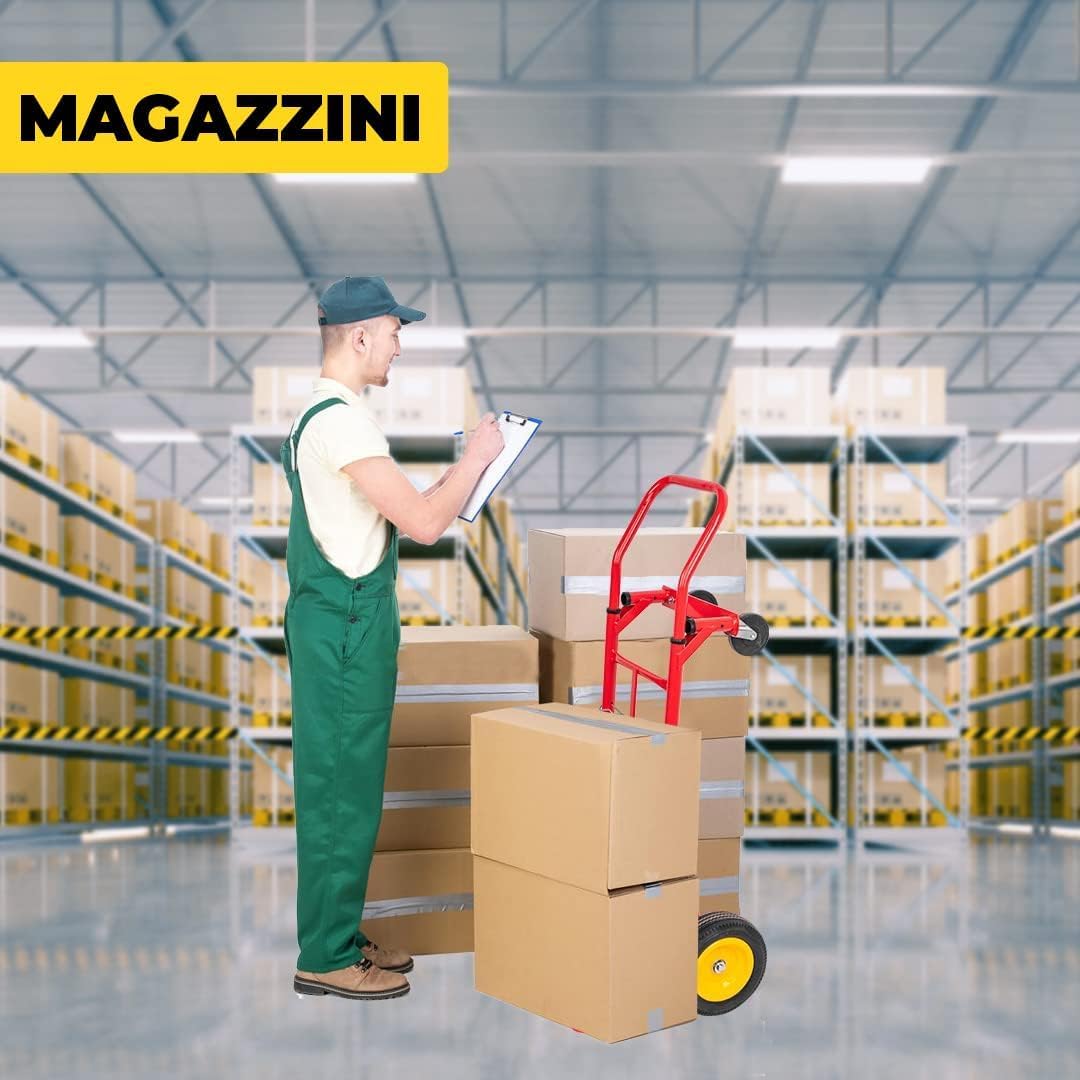 STREND PRO Carrello Pieghevole 2 in 1 | Carrello Portapacchi 350 kg | Carrello a Piattaforma e Carrellino con Ruote Portatutto | Ideale per Trasporto Materiali | Carrello con Ruote Manuale