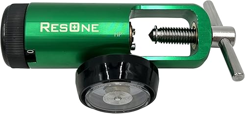 Regulador de oxígeno 15LPM CGA-870#MR870-15B, flujo ajustable 0-15 LPM - ASTM G175-03 - Aluminiolatón, entrada máxima 3000 PSI, salida 50 PSI -