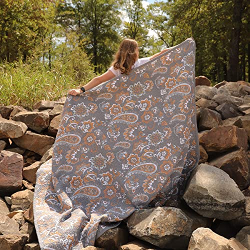 Image of Paseo Road Abbie 3 Piece King, Gray Cotton Western Reversible Quilt Set