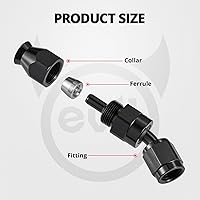 Vista 148 de EVIL ENERGY 6AN PTFE Manguera de extremo recto en color negro para manguera PTFE únicamente