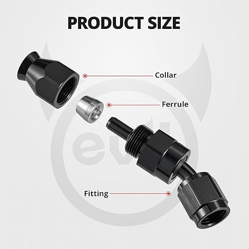 Miniatura 162 de Teflon E85 - Adaptador para manguera de combustible (NEGRO)
