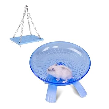 Tfwadmx Small Animal Swing Toys, Hamster Exercise Wheel for Syrian Hamster Rat Gerbil Guinea Pig Chipmunk Mouse Parakeet