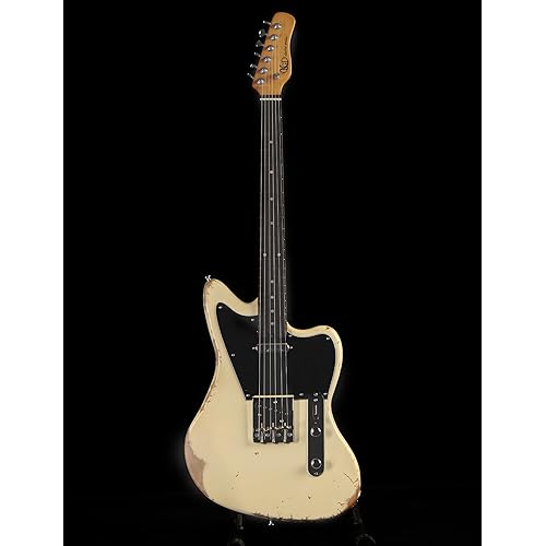 KGD Relic Telemaster Electric Guitar,Roasted Maple Neck and Rosewood Fingerboard,Bone Nut,6-String Relic Guitar,Professional/Full Size/Electric Guitars for Adults