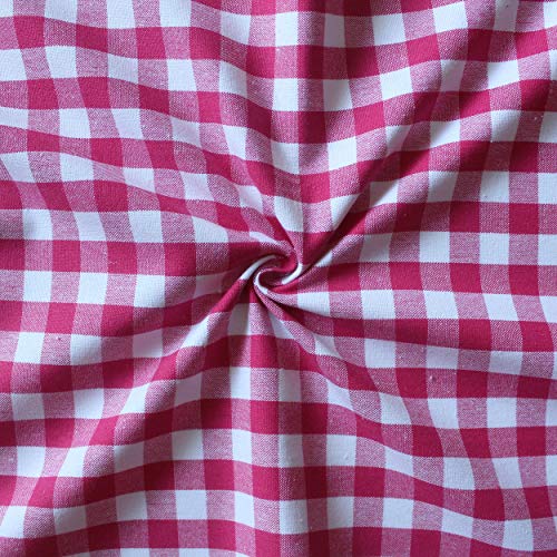Image of AIRWILL Cotton Checkered Pattern 8 Seater Table Cloth Pack of 1 pc (Pink)
