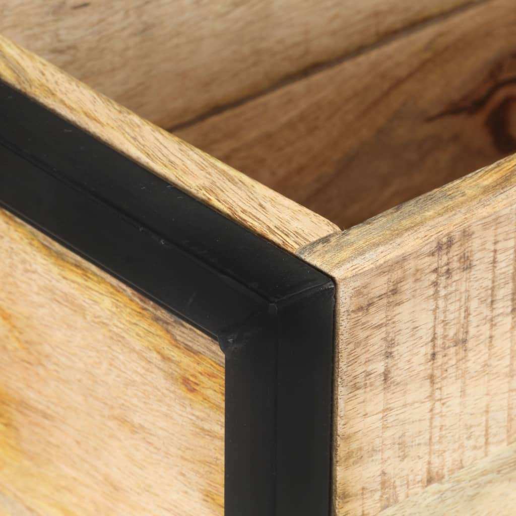 Gartenregal Kräuterbeet Pflanztisch Balkonschrank Pflanzkübel 60x20x68 cm Raues Mangoholz Robuste und dekorative Gartengestaltung für vielseitige Anwendungen